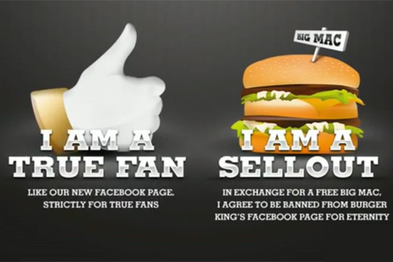 Burger King puso a prueba a sus fans en Facebook